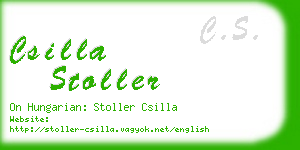 csilla stoller business card